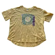 WILDFOX Statement Graphic Tee Shirt Mellow Yellow Size XXL Positivity Peace NWT