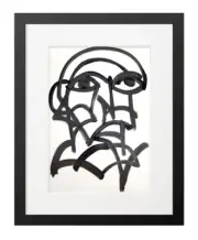 Corbellic Abstract 12x9 Space Prison Expressionism Paper Original Gallery Art