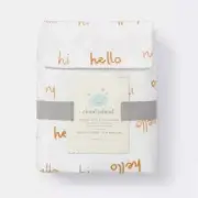 Fitted Crib Sheet Hi Hello - Cloud Island™ White/Yellow NEW