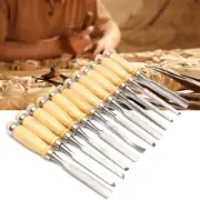 12Pcs Wood Carving Hand Chisel Tool Set Woodworking Professional Carft Gouges