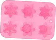 NUOBESTY Snowflake Stencil Ice Cream Hand Mold Ice Household Gadgets Soap Mold Fondant Mold Soap Making Supplies Manual Soap Ice Cube Mold DIY Soap DIY Mold Pink
