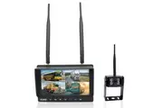 Elinz Wireless 7" Quad Monitor 1x Reversing Camera DVR Package