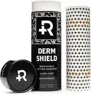 Recovery Derm Shield Tattoo Aftercare Bandage Roll - Transparent, Waterproof Adhesive Bandages - 7.9 Inches x 8 Yards