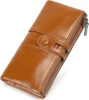 [SHERCHPRY] Antique Style Anti-Magnetic Clutch Purse Leatherette Wallet for Wallet Pu Leather Handbag