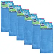 6x kemasi Multipurpose Cleaning Cloth Glass & Mirror Home Kitchen/Bathroom