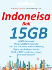 Bali Indonesiai 15 days 15GB Data Travel SIM card 4G Indo XL Network