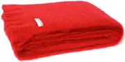 Masterweave Windermere Mohair Knee Wrap Throw Blanket-Scarlet