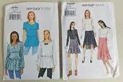 2 Very Easy Vogue Patterns, Tunic & Skirt, V9030, V9129 Size E5 14-22 (8636)