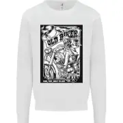 Old Biker Loud Fast Built to Last Motorbike Kids Sweatshirt Jumper