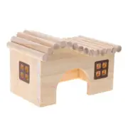 Trendy Wooden Hamster Nest Sleeping House Home Luxury Cage Pet DIY Hideout