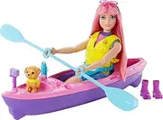 Barbie It Takes Two Doll & Accessories, Playset with Kayak, Puppy & Accessories, Daisy Doll with Curvy Body & Pink Hair