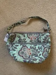 VERA BRADLEY Go Ahead Convertible Crossbody Purse Shoulder Bag Fan Flowers NWT