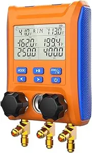 Elitech LMG-10 Digital Manifold Gauge HVAC Intelligent Pressure Gauge Kit