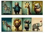 Nursery Animals Junk Journals Scrapbook USA Seller