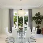 Crystal Chandelier Beaded String Ceiling Fixture Dimmable Tiered Pendant Light