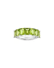 Diana M. Fine Jewelry 14K Peridot Half-Eternity Ring