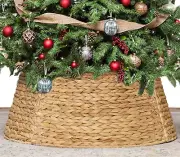 KOLWOVEN Tree Collar Large to Small Christmas Tree, 28" Christmas Tree Ring Adju