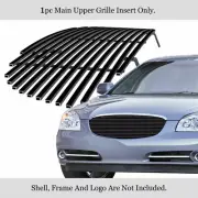 Fits 2006-2009 Buick Lucerne Main Upper Stainless Black Billet Grille Insert