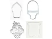 ICE CREAM DESSERT TREAT SUNDAE TRUCK SET OF 4 COOKIE CUTTER USA PR1481
