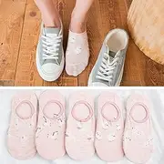 [TYKGD] Women's Socks 5Pairs Women Socks Red Heart Cute College Wind Simple Basic Funny Female Socks Warm Cotton Spring Summer Kawaii Sox Girl Socks
