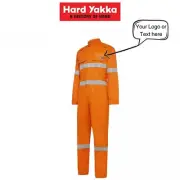 Hard Yakka 2 Pack Personalised Work FR Coverall Logo Embroidery Print Y00080