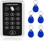 Door Access Control System, Stand-Alone Password Keypad + 5PCS Key Fobs Keychain