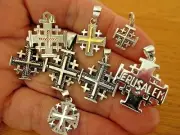 Lot Of 8 Lovely 925 Sterling Silver Jerusalem Crusaders Crosses From... G
