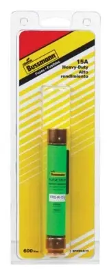 Bussmann BP/FRS-R-15 15A 600V 20/200kA Time Delay Fuse 2 L x 0.56 H in.