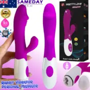 Rabbit Vibrator Realistic Dildo Silicone GSpot Clitoris Massager Adult Sex Toy