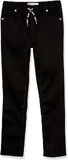 [Levi's] Boys' Skinny Fit Pull on Jeans, Black, 16