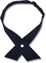 [yaozeio] Cross Bow Tie for Girls Uniform Necktie Navy Blue School Tie Pre Tied Bow Tie for Girls Uniform Adjustable Criss Cross Tie for Girls Uniform Neckties for Girls School Accessories