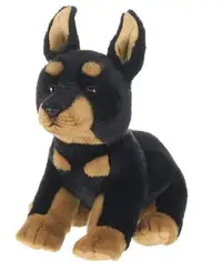 在飛比找Yahoo!奇摩拍賣優惠-日本進口 好品質 限量品 可愛 柔順 黑色 杜賓犬 小狗狗 