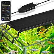 Abeststudio 50W 120CM Aquarium Light LED Fish Tank Lamp with Smart APP Control Adjustable Timer Brightness Fish Tank Light Full Spectrum Light with Extendable Bracket RGB Colors for Planted Tank