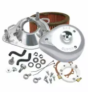 S&S Cycle Chrome Tear Drop Air Cleaner Stage 1 Filter Kit Harley 01-17 Big Twin