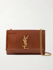 [SAINT LAURENT] SAINT LAURENT - Kate Small Patent-leather Shoulder Bag - Light brown - One size One size Brown