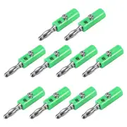 4mm Banana Speaker Wire Cable Screw Plugs Connectors Green 10pcs Jack Connector