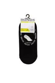 [Bonds] Bonds Womens Mesh Footlet 2 Pack Socks in Black Size: 3-8 3-8 Black