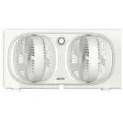 9" Twin Window Fan with 270° Rotatable Fans, 2-Speeds, Vertical Window Fan wi...