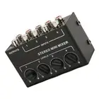 Passive Mixer 4 Channel Line Mixer Mini Sound Mixer Stereo Line Mixer For Tu IDM