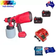 Cordless Paint Spray Gun Sprayer for Milwaukee 18V M18 Battery Charger 1000ml
