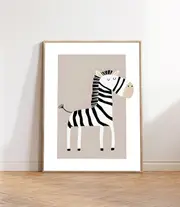 [Namly Design] Poster – Nordic Kids Bedroom / Zebra