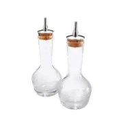 Mercer Culinary M37196 Barfly Contemporary Style 2 Piece Glass Bitter Bottle Set