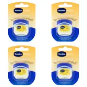 4x Vaseline Lip Therapy 7g Petroleum Jelly Moisturiser Mini Lipbalm Creme Brulee