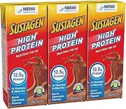 SUSTAGEN Ready to Drink, Chocolate Flavour, High Protein, Supports Muscle Health, Low GI, Gluten Free, 16 Vitamins & Minerals, 3x250ml