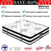 Giselle Bedding 34cm Mattress Euro Top Bed Pocket Spring Plush Padding Queen New