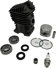 Pexorin 46MM 47MM 49MM Cylinder Piston Crank Bearing Oil Seal Kit, for, MS290 MS310 MS390 029 031 039 Garden Chainsaw Spare Parts Lawn Mower Cylinder Piston(MS390 49MM)