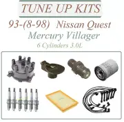 Tune Up For 93-98 Nissan Quest Mercury Villager 3.0v6 Spark Plug Cap Rotor Wire (for: Nissan)