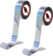 2 Rolls 328Ft Bird Scare Tape Reflective Holographic Reflective Tape to Scare...