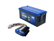 Kings 12V 200Ah Deep Cycle Lithium LiFePO4 Battery + 25A DC to DC Charger