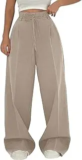 [Generic] Black Flared Trousers Women 70S Plus Size Grey Sweatpants for Summer Activewear Leggings Running Petite Wide Leg Blue Denim Palazzo Ladies White Linen Yoga Pants Fit Lounge Comfy Baggy